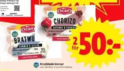 ICA Supermarket Kryddade korvar erbjuda