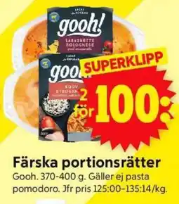 ICA Supermarket Färska portionsrätter erbjuda