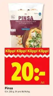 ICA Supermarket Pinsa erbjuda