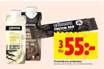 ICA Supermarket Gainomax Protein Products erbjuda