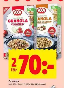 ICA Supermarket GRANOLA erbjuda