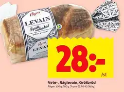 ICA Supermarket Vete-, Råglevain, Grötbröd erbjuda