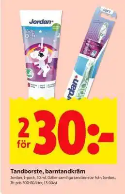ICA Supermarket Tandborste, Barntandkräm erbjuda