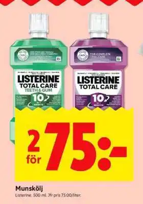 ICA Supermarket Listerine Total Care erbjuda