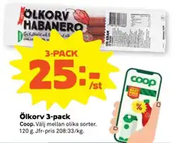 Stora Coop Ölkorv 3-pack erbjuda
