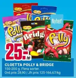 ÖoB Cloetta Polly & Bridge erbjuda
