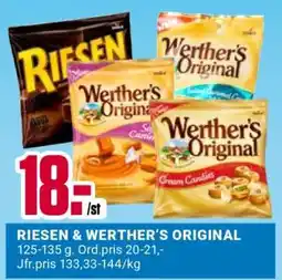 ÖoB RIESEN & WERTHER'S ORIGINAL erbjuda