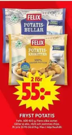 ICA Maxi FELIX Fryst potatis erbjuda