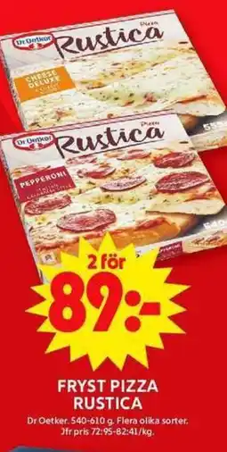 ICA Maxi Dr. Oetker Fryst pizza rustica erbjuda