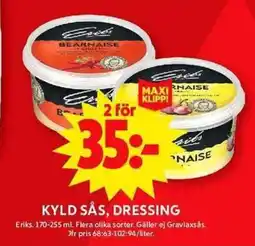 ICA Maxi Eriks Kyld sås, dressing erbjuda