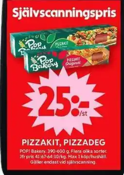 ICA Maxi POP! Bakery Pizzakit, pizzadeg erbjuda