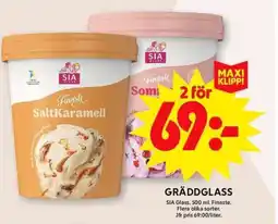 ICA Maxi SIA Glass Gräddglass erbjuda