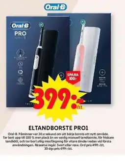 ICA Maxi Oral-B Eltandborste pro1 erbjuda