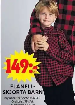 ICA Maxi Flanell- skjorta barn erbjuda