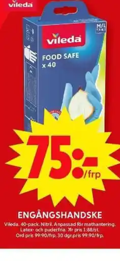ICA Maxi Vileda Engångshandske erbjuda