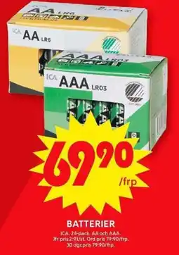 ICA Maxi ICA Batterier erbjuda
