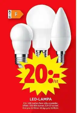 ICA Maxi Led-lampa erbjuda