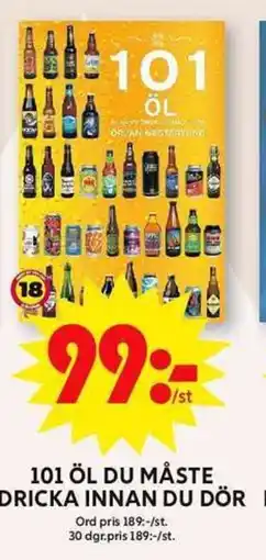 ICA Maxi 101 öl du måste dricka innan du dör erbjuda