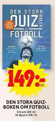 ICA Maxi Den stora quiz- boken om fotboll erbjuda