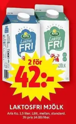 ICA Maxi Arla Ko Laktosfri mjölk erbjuda