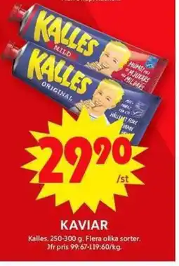 ICA Maxi Kalles Kaviar erbjuda