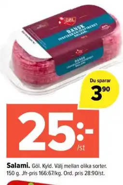 Coop Extra Göl Salami erbjuda
