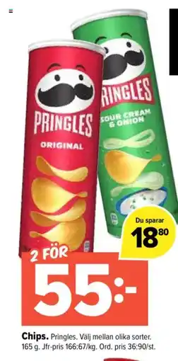 Coop Extra PRINGLES Chips erbjuda
