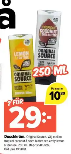 Coop Extra Duschkräm erbjuda