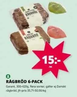 Tempo Garant Rågbröd 6-pack erbjuda