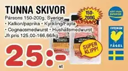 Nya Pulsen Pärsons Tunna skivor erbjuda