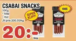 Nya Pulsen Csabai snacks erbjuda