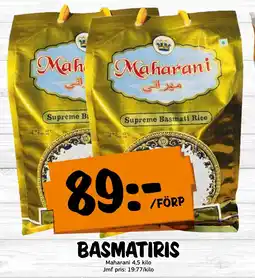 Bazaar Food market MAHARANI Basmatiris erbjuda