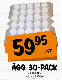 Bazaar Food market Ägg 30-pack erbjuda