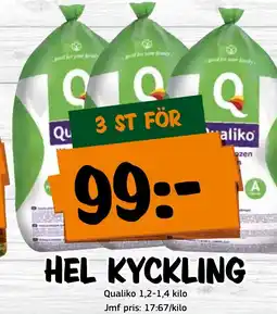 Bazaar Food market QUALIKO Hel kyckling erbjuda