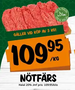 Bazaar Food market Nötfärs erbjuda