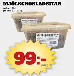 Bonum Matmarknad Mjölkchokladbitar erbjuda
