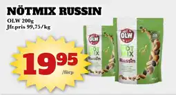 Bonum Matmarknad OLW Nötmix russin erbjuda
