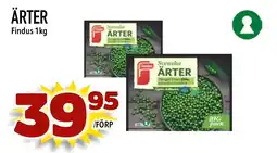 Bonum Matmarknad FINDUS Ärter erbjuda