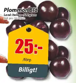 Extra Mjällby Stormarknad Plommon blå erbjuda