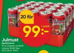 DollarStore APOTEKARNES Julmust erbjuda