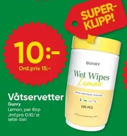 DollarStore GUNRY Våtservetter erbjuda