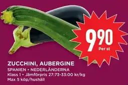 Willys Zucchini, Aubergine erbjuda
