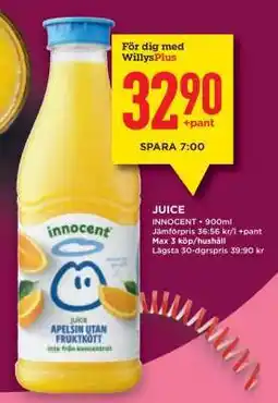 Willys JUICE erbjuda