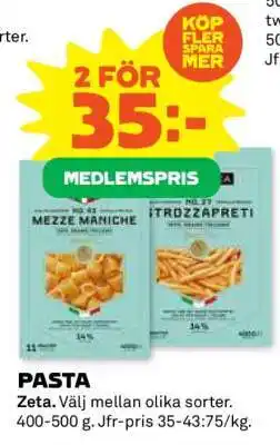 Coop PASTA erbjuda