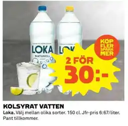 Coop Kolsyrat vatten erbjuda
