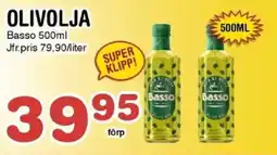 Nya Pulsen BASSO Olivolja erbjuda