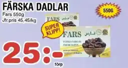 Nya Pulsen FARS Färska dadlar erbjuda