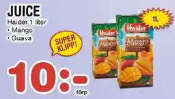 Nya Pulsen HAIDER Juice erbjuda