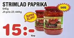 Nya Pulsen Strimlad paprika erbjuda