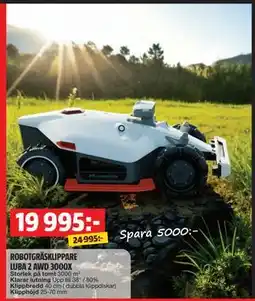 Bauhaus ROBOTGRÄSKLIPPARE LUBA 2 AWD 3000X, SEK 19995 erbjuda